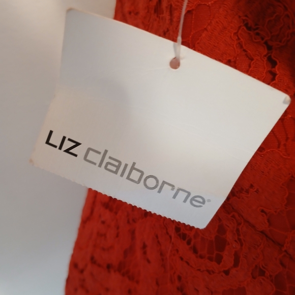 Liz Claiborne Red Lace Dress | Size 12 - Picture 9 of 11